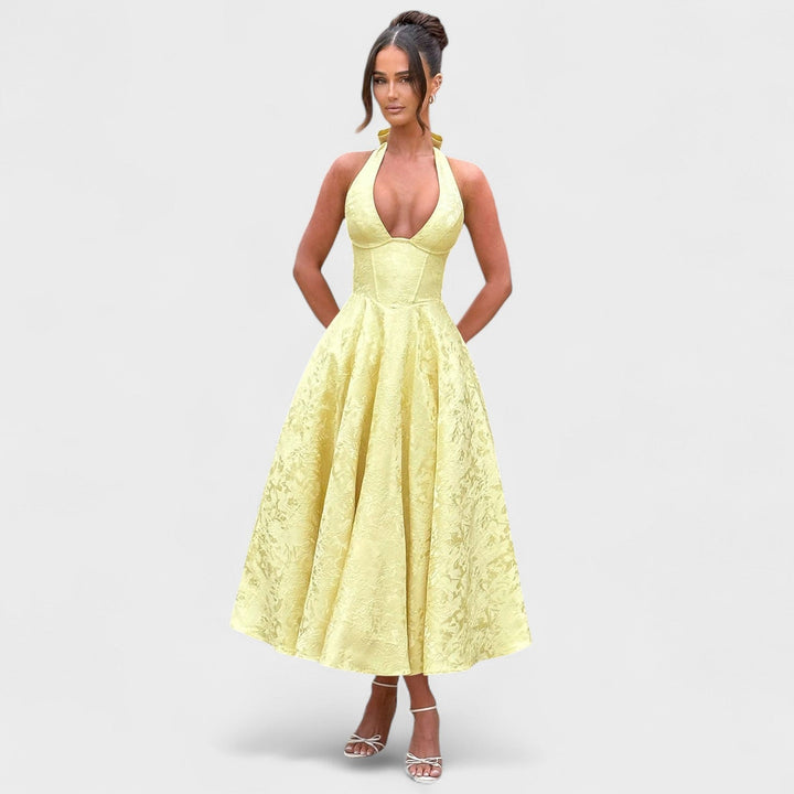 Halina - Vestido midi con corsé