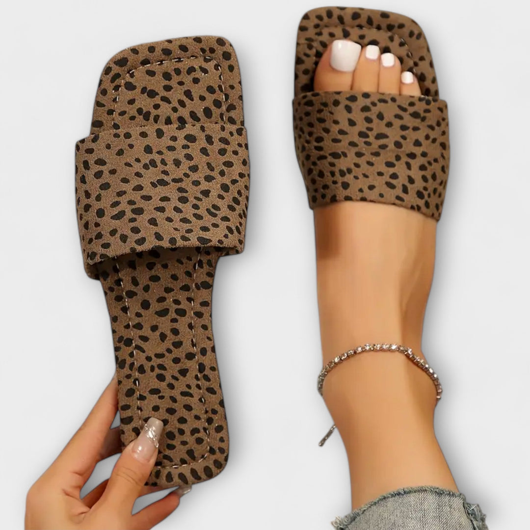 Elisabete - Mocasines planos con estampado de leopardo