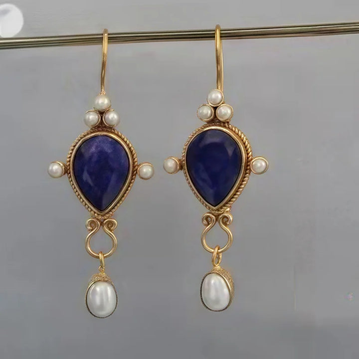 Pendientes vintage con Rubí y Margarita