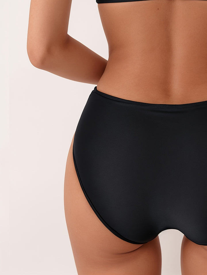 Copacabana – Diseño de Rayas Vibrantes y Cintura Alta Estilizadora
