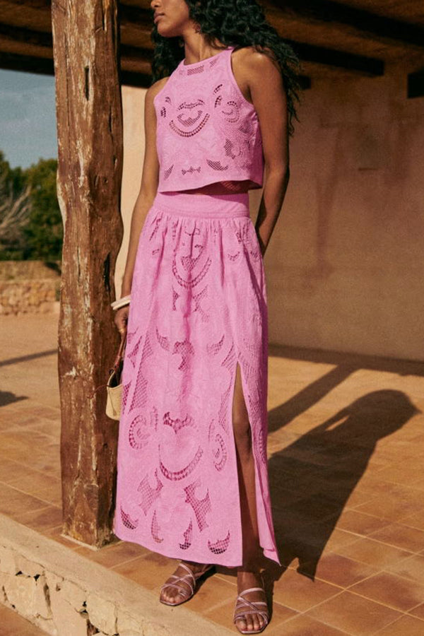 Moema - Conjunto Rosa en Encaje