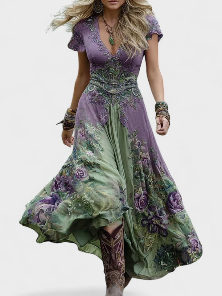 Serena - Vestido Maxi Corto Floral