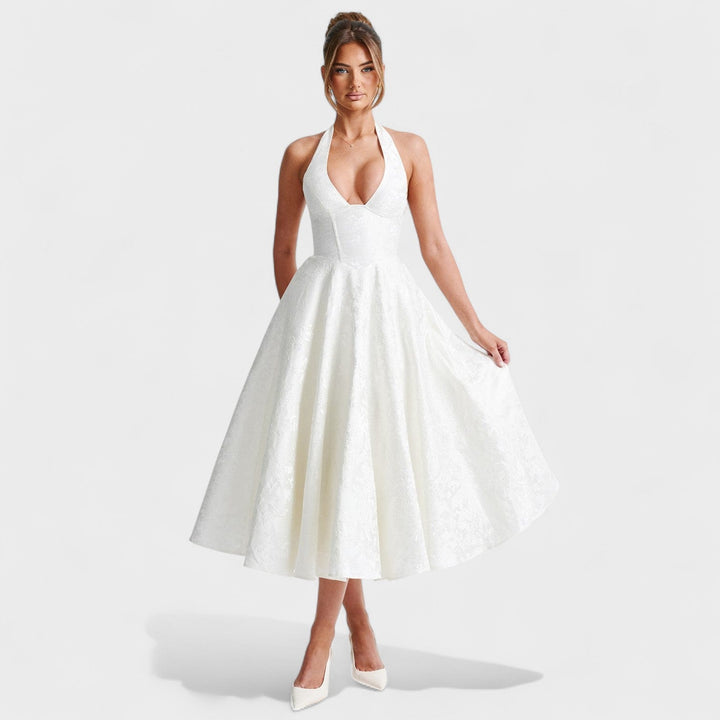 Efi - Vestido midi texturizado