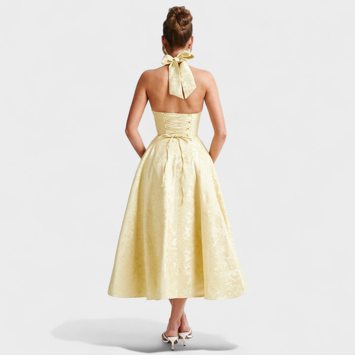 Efi - Vestido midi texturizado