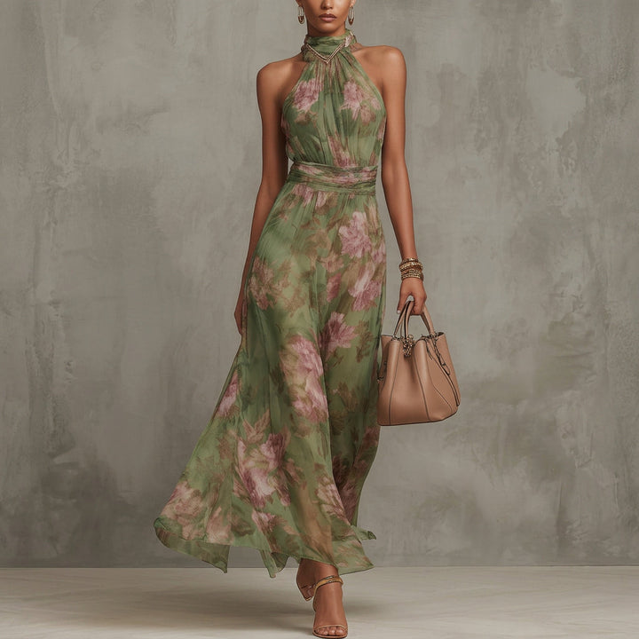 Filipa - Vestido Largo Halter Floral