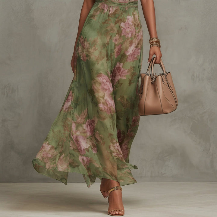 Filipa - Vestido Largo Halter Floral