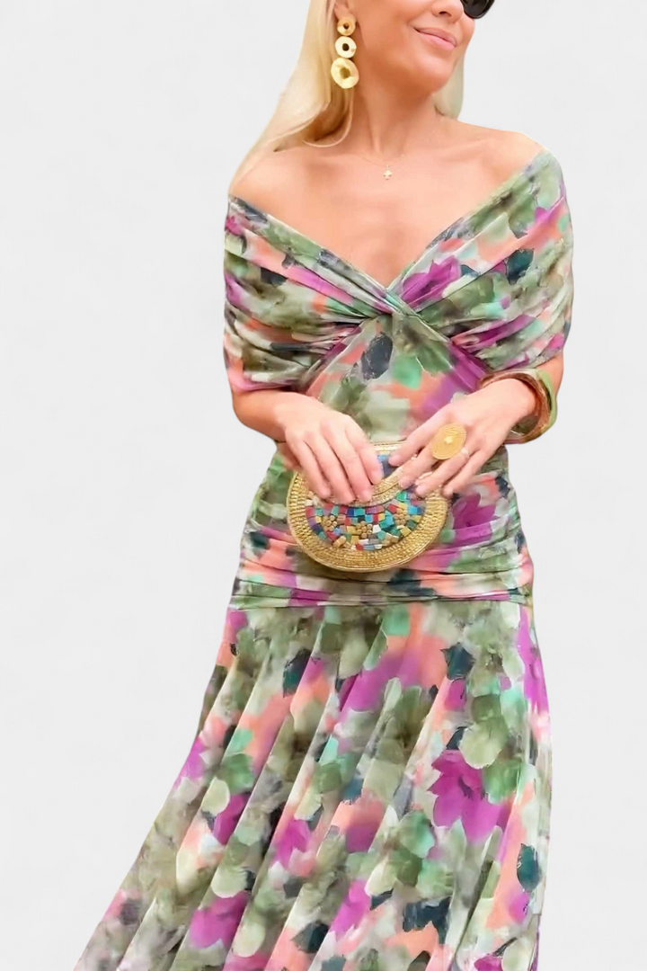 Luana - Vestido elegante con escote en V
