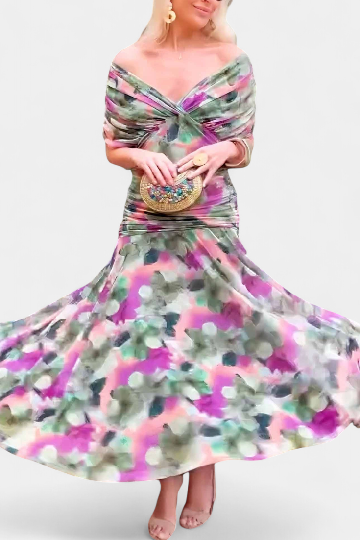Luana - Vestido elegante con escote en V