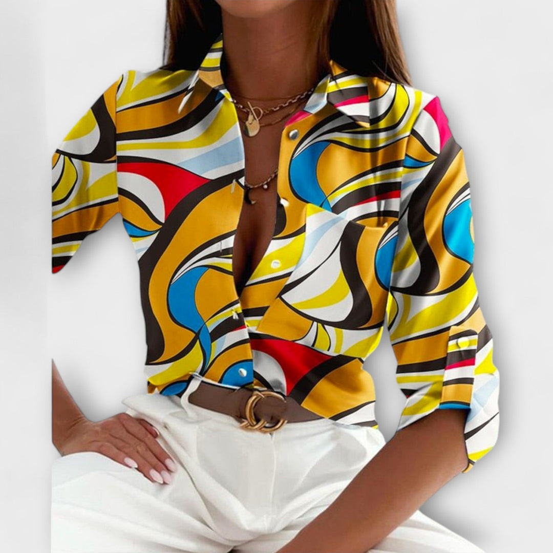 Romina - Blusa de cuello clásico
